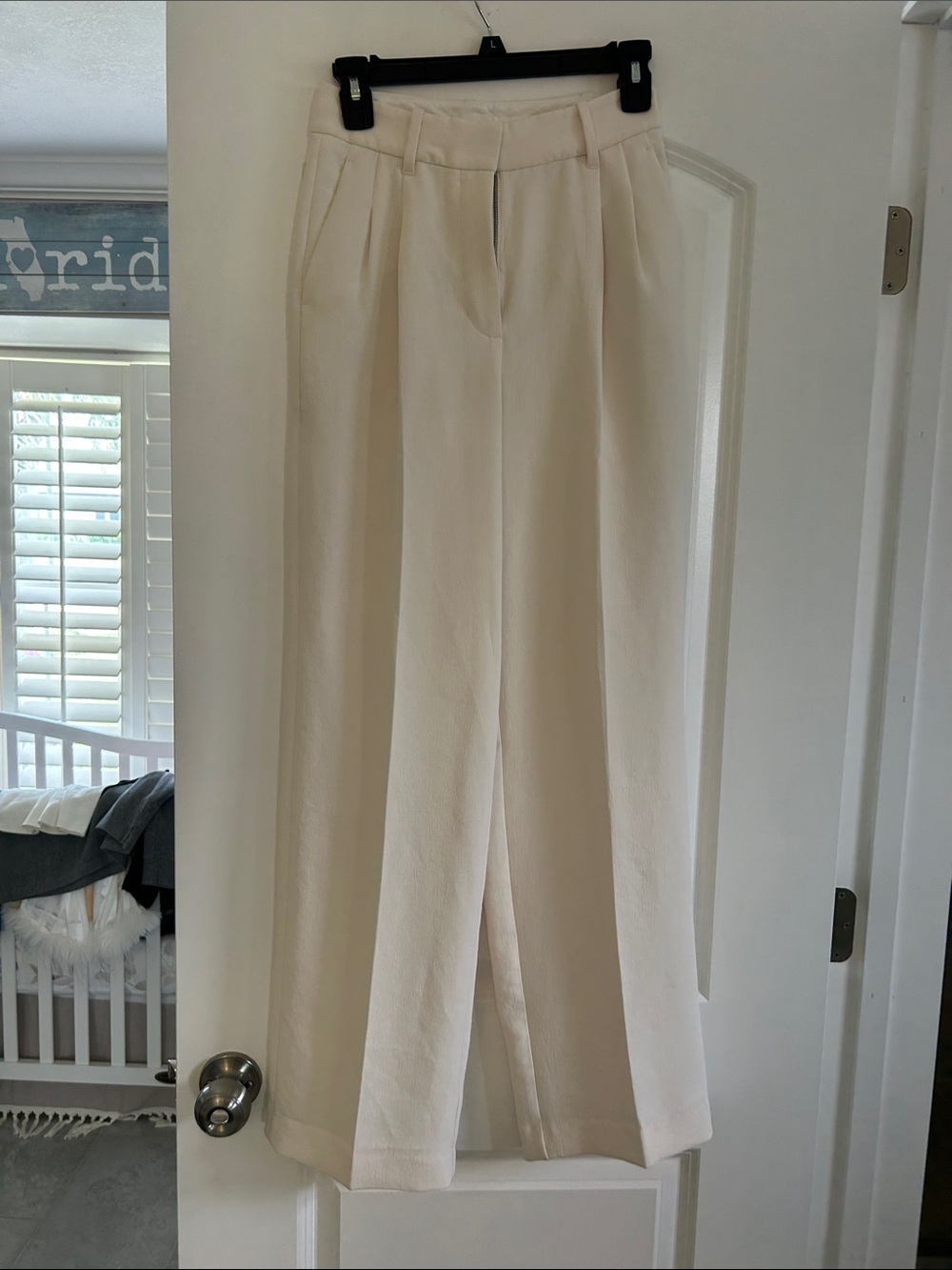 Wilfred Cream High-Rise Wide-Leg Trousers